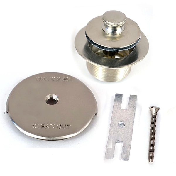 Watco 1.865 in. Overall Dia. x 11.5 Threads x 1.25 in. Lift-Turn Trim Kit, Brushed Nickel 58290-BN - main